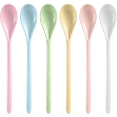 6개 멜라민 손잡이 믹싱 스푼 용 72인치 길이 플라스틱 순대 톨 스티 칵 핫 초콜릿 교반 롱드링크