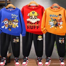 【臺灣出貨】男童套裝 汪汪隊套裝 汪汪隊上衣 汪汪隊秋裝 春秋款衛衣汪汪隊衣服套裝洋氣兒童裝秋裝男童新款長袖兩件套休閒