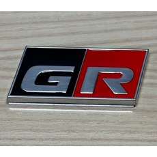 TOYOTA 豐田GR 金屬小標 改裝車標 車貼 汽車貼紙, 1個, 髮絲銀厚款, 髮絲銀