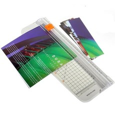 소형 A4 문서 서류 재단기 종이 자르기 컷팅 절단기 학교 사진 수동 책 plu+318Be