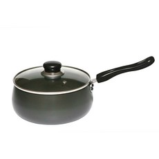 매직골드 유리뚜껑 편수냄비, 1개, 블랙, 24cm