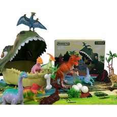 Essential Toys 恐龍玩具人偶套組軟霸王龍腕龍 多合一套組期權