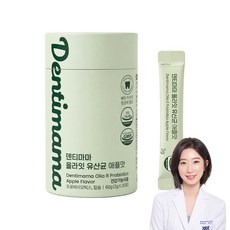 [치과의사 개발] 덴티마마 올라잇 유산균 애플맛, 60g, 1개