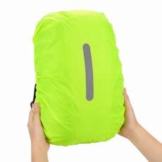 등산배낭커버 야간반사 세로줄 백패킹용 1개입 아웃도어 방수포 그린 30L, 1개