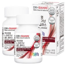 닥터시아닌 프리미엄 L-아르기닌 골드 플러스, 60정, 2개, 60정