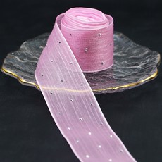 5 미터 / 팩거품 접 기 스티커 다이아몬드 메쉬 선물 포장 머리 부속품 활 DIY 부속품 크리스마스 장식, 1개, pink