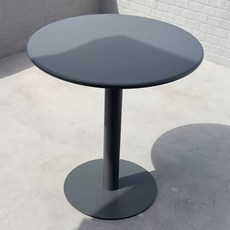 포리움 야장테이블 야외가구 야장테이블세트 야장, 1개, 진회색 단일 테이블 80cm 원형 받침대 기둥
