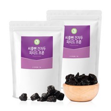 브이플랜 푸룬 건자두 서양 말린자두 프룬 2kg (총 2팩) 켈리포니아, 2개, 1kg
