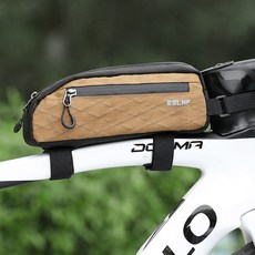 자전거 상단 프레임 탑튜브 수납 파우치 로드 라이딩 소지품 보관 핸들바 장착, 1개, 프레임가방 탑튜브 나무색