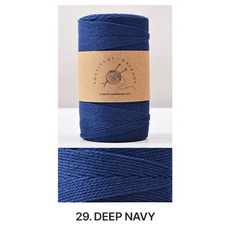 1.0mm 200m 순면 꼰사 마크라메 실 팔찌실 가방실 매듭끈 순면실 면실 뜨개실, 1개, 29. Deep Navy