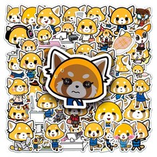 귀여운 산리오 애니메이션 아그레츠코 스티커 재미있는 만화 데칼 어린이 장난감 물병 기타 휴대폰 방, 01 10PCS