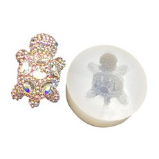 FGDTREE 재사용 가능한 다이아몬드 거북이 실리콘 몰드 유연한 실리콘 복잡한 거북이 디자인 장식 수제 취미 공예에 탁월함 313716, 스타일 1