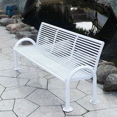 철제 야외 벤치 정원 긴의자 등받이 카페 2인용 버스정류장 긴, G. 철제 벤치 레드 1.2m