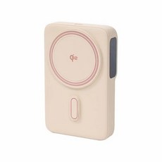 LaPO 磁吸無線充電行動電源 Qi2 15W 支援 USB-C 與 Lightning 接頭, 奶茶色, LPB-Qi20CL