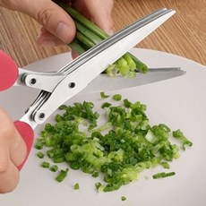 이지쿠킹 스텐 채칼가위 5날 쪽파 김가루 파채가위you5+4kWA