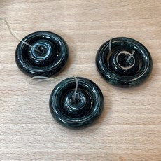 君遇 A貨翡翠 糯種墨翠子母扣 永結同心吊墜, 1個