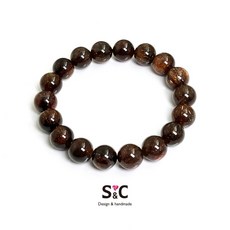 S&C 尚采水晶 黑金超七玻璃體滿絲狀/銅鈦共生 手珠 10mm/11mm, 1個, 10.89m+