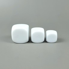 흰색 무지 주사위 20mm 아크릴 빈칸 공란 민자주사위 보드 게임 큐브 쌓기 놀이 DIY