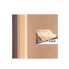 star starred 그라데이션 색지(gradient colored paper) 7컬러 브라운 시리즈 180g, A4 70매