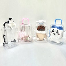 청년토이 투명 사각 인형캐리어, 화이트, 1개