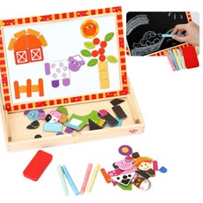 3세 화이트보드 분필 칠판 자석퍼즐 장난감 어린이집 집중력 병원 놀이 EQ