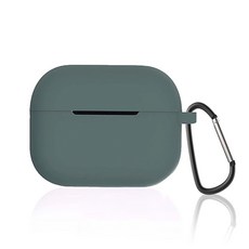 AirPods Pro 保護殼 彈性矽膠防油可水洗保護套, 暗夜綠, 1個, Airpods Pro2