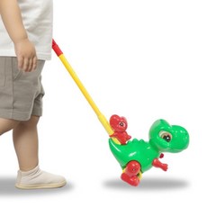엄마공룡 아기공룡 걸음마도움 밀대 유아걸음마 아기돌선물 끌기장난감 걸음마놀이, 1개