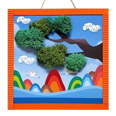 DIY 액자 만들기 키트 전통풍 벽걸이 소품 20x20cm