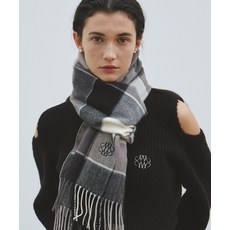 닉앤니콜 NICOLE MIXED CHECK MUFFLER 그레이