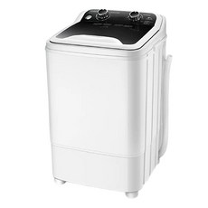 LADUTA 拉布塔 洗衣機 7.5L家用大單桶洗衣機 便攜式洗衣機 迷你小型洗衣機 洗甩一體大容量洗衣機, 黑色不銹鋼瀝水籃洗衣機, 黑色, 黑色不銹鋼瀝水籃洗衣機