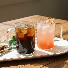 리스엘비 내열유리 머그컵, 4개, 270ml, 투명