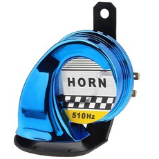 12V 차량용 오토바이 스쿠터 보트 트럭용 Windance 130DB 510Hz 하이톤 전기 경적 방수 시끄러운 달팽이 공기 (블랙), 블루, 1개