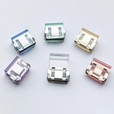 해피유통 단추 바지 고정 클립 밑단 롤업 간편한 사용 세트 LRY, 바지 다리 방지 랜덤 색상 - 4개 세트 [구멍 없이