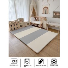 위크앤픽 유아매트 롤매트 층간소음방지매트, 클래식 4단 화이트그레이