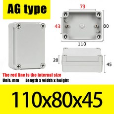 AG 유형 방수 DIY 하우징 악기 보관 상자 케이스 프로젝트 ABS 플라스틱, AG110X80X45