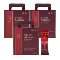 천양삼 6년근 고려홍삼정 어니스트 365 홍삼스틱 100포, 1kg, 3개