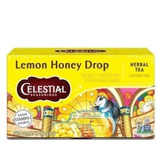 Celestial Seasonings 허브 티 버몬트 메이플 진저 무카페인 20개 6개입 262870, 레몬 허니 드롭, 16개입(1팩)