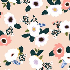 방수천 라미네이트원단 TPU 방수원단 20수 체크 꽃무늬 플라워 147종, 206) 포플랑, 1개