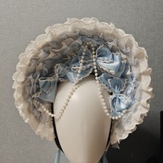 太陽帽改-洛麗塔頭飾手作bnt軟妹lolita甜美髮帶可搭淺粉緣結戀曲