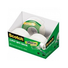 스카치 매직테이프 오피스팩 MT-3 (18mmx25M 리필2롤+디스펜서) (98019), 1개