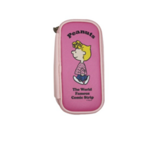 에이치엠플러스 피너츠 스누피 캐릭터 PU 라운드필통, 핑크, 2개