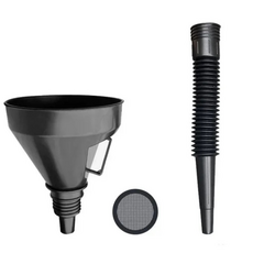 다용도 급유 깔때기 원형 거름망 자바라형 오일보충 세차 정비 비상시 첨가제, 1개