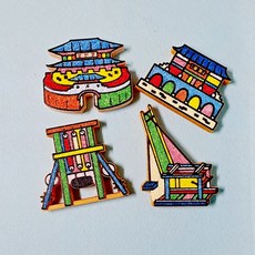 방화수류정 수원화성 장영실 석고방향제만들기, 4색, 랜덤