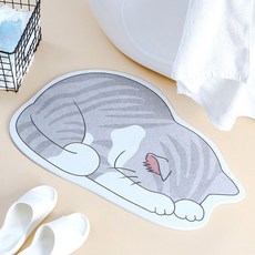 고양이 귀여운 규조토 바닥 발코니 같이 홈인테리어 패턴코일매트 터프팅 흡수