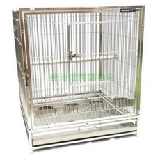 金瑞成鳥園 白鐵兩尺方型鳥籠 - 不生鏽 耐用 鸚鵡/松鼠適用, 1個, 單購鳥籠,白鐵304材質