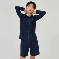 아레나 인스파이어 주니어 레저 집업 래쉬가드 세트 A4BB1BS82NVY