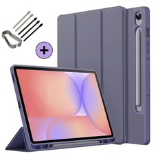 케이스나라 갤럭시탭 S10 Lite 라이트 호환 S펜슬 수납 케이스 보호 북커버 SM-X400 X406N, 퍼플라벤더, 1개