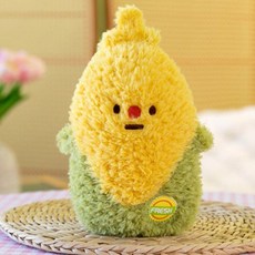 비브랜드 양배추 인형 야채 채소 브로콜리 토마토 무 감자 땅콩 버섯 옥수수 대파 고구마 봉제인형 호환, 옥수수21cm