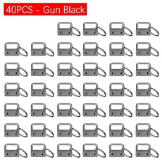 웨빙 테일 클립 키 포브 하드웨어 25mm 분할 링 손목 도구 플라이어 포함 코튼 20, 09 40pcs Gun Black