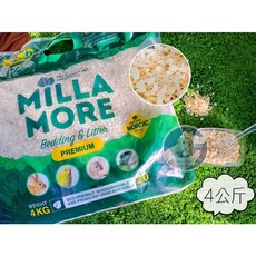 Milla More 美麗多 白楊木 木質墊料 - 小恐龍阿圈與鼠妹妹寄宿窩整理箱改裝專用, 1個, 粗顆粒4公斤, 4公斤